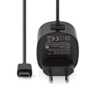 Wandoplader | 3,0 A | Vaste kabel | USB-C | Zwart Wandoplader | 3,0 A | Vaste kabel | USB-C | Zwart