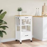 Keukentrolley MONZA 48x40x90 cm massief grenenhout - thumbnail