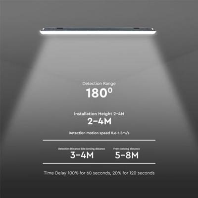 V-TAC VT-1253S LED Armaturen - X Serie - Sensor - 120lm/w - IP65 Waterdicht - 36W- 4320 Lumen
