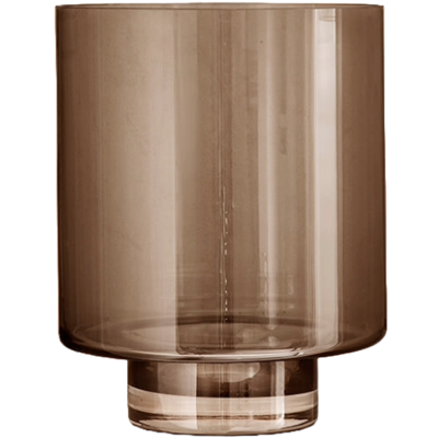 Vaas glas - vaas Optic Topaz, groot - vaas bruin