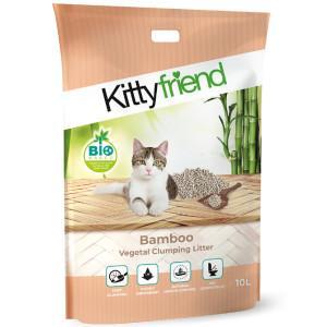 Kitty Friend Bamboo plantaardige kattenbakvulling 10 liter Kitty Friend Bamboo plantaardige kattenbakvulling 10 liter