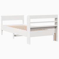 Bedframe zonder matras massief grenenhout wit 90x190 cm - thumbnail