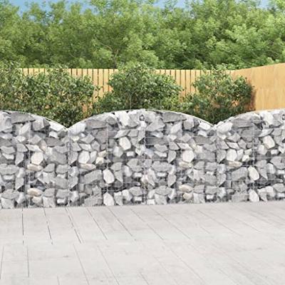 VidaXL Schanskorf gewelfd 200x30x100/120 cm gegalvaniseerd ijzer
