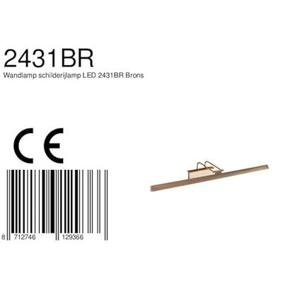 Steinhauer SchilderijlampLitho LED 60cm bronsbruin - 2431BR