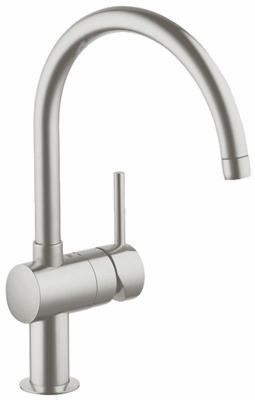GROHE Minta Keukenkraan - hoog - draaibare ronde uitloop - supersteel geborsteld 32917dc0