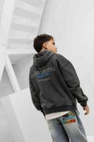 Malelions Relaxed Lifestyle Zip Hoodie Kids Donkergrijs - Maat 140 - Kleur: Donkergrijs | Soccerfanshop - thumbnail