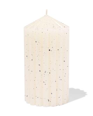HEMA Stompkaars ⌀7x13cm ribbel spikkel ivoor (ivoor)