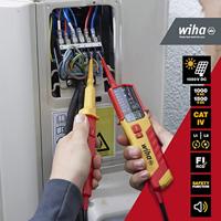 Wiha 45217 Spannings- en doorgangstester CAT III 1000 V, CAT IV 600 V LED, Akoestisch - thumbnail