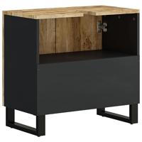 Wastafelkast 62x33x58 cm massief mangohout en bewerkt hout - thumbnail