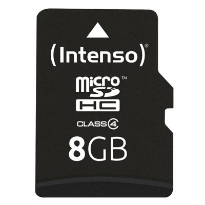 Intenso High Capacity SD (MicroSDHC) microSDHC-kaart 8 GB Class 4 Incl. SD-adapter Intenso High Capacity SD (MicroSDHC) microSDHC-kaart 8 GB Class 4 Incl. SD-adapter