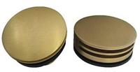 Wiesbaden Knop/plug Badoverloop Inclusief Badvulfunctie Rond Geborsteld Messing Goud - thumbnail