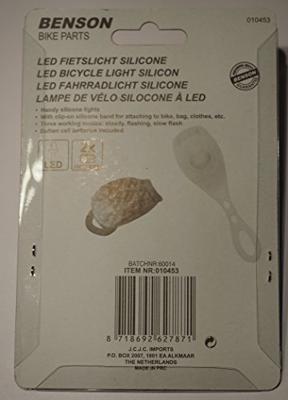 Benson LED fietslampset 2 delig rood/wit - 5700337 Benson LED fietslampset 2 delig rood/wit - 5700337