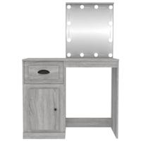 Kaptafel met LED 90x50x132,5 cm bewerkt hout grijs sonoma eiken - thumbnail