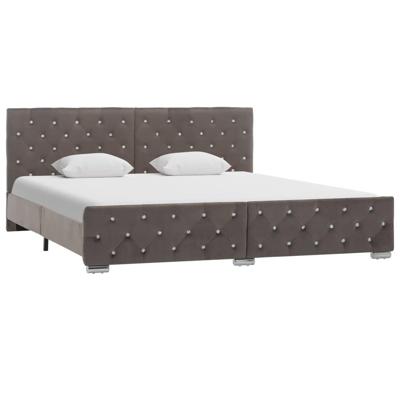 Bedframe fluweel grijs 180x200 cm