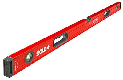 Sola Alu waterpas BIG RED3/120, 120cm 3 libellen 0,50mm/m 2 handgrepen - 01219401 - 01219401 - thumbnail