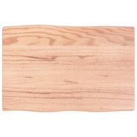 Tafelblad natuurlijke rand 60x40x2 cm eikenhout lichtbruin - thumbnail