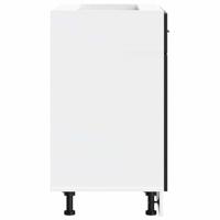 Keuken onderkast "Porto" bewerkt hout zwart - thumbnail