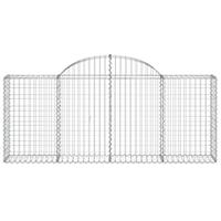 Schanskorf gewelfd 200x30x80/100 cm gegalvaniseerd ijzer - thumbnail