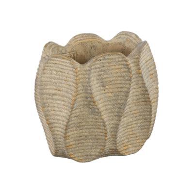 PTMD bloempot waxy ovaal bruin 20 cm | 8 stuks