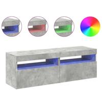 Tv-meubelen 2 st met LED-verlichting 60x35x40 cm betongrijs - thumbnail