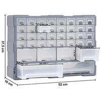 VidaXL Organiser met 38 lades 52x16x37,5 cm - thumbnail