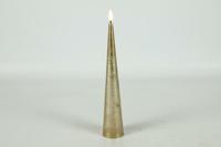 Ledkaars kegel Lyon D 5 cm H 29 cm goud - thumbnail