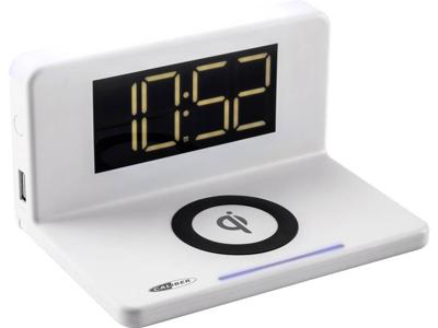 Digitale Wekker Met Draadloze Oplader - LED Nachtlamp - Alarmklok (HCG018QI-W)