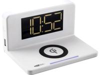 Digitale Wekker Met Draadloze Oplader - LED Nachtlamp - Alarmklok (HCG018QI-W) - thumbnail