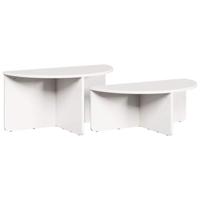 Salontafel 2 pcs Wit 79 x 39.5 x 40 cm Massief grenenhout - thumbnail