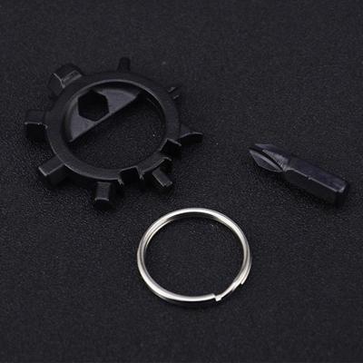 Multifunctionele draagbare buiten sleutel ketting schroevendraaier fiets reparatie tools (zwart) Multifunctionele draagbare buiten sleutel ketting schroevendraaier fiets reparatie tools (zwart)