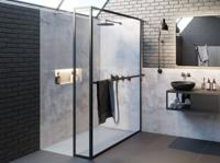 Inloopdouche Riho Lucid GD402 Verstelbaar Aluminium 200x140x30 L cm Mat Zwart - thumbnail