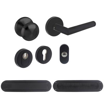 Intersteel Voordeurset rondVurano zwart kerntrekbeveiliging - 0023.405735