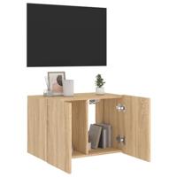 Tv-wandmeubel met LED-verlichting 60x35x41 cm sonoma eikenkleur - thumbnail