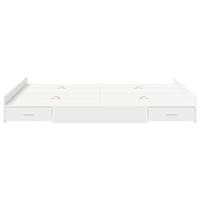 Opbergbedframe met hoofdeinde Wit 135 x 190 cm Bewerkt hout - thumbnail