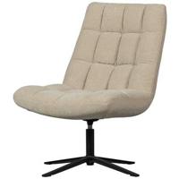 WOOOD Draaifauteuil 'Job' Bouclé, kleur Zand - thumbnail