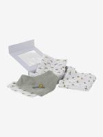 4-delige kraamcadeauset: 2 slabbetjes + 1 luier + 1 luierbroekje meerkleurig - thumbnail