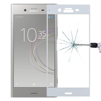 Voor Sony Xperia XZ1 0 26 mm 9H oppervlaktehardheid 3D volledig scherm getemperd glas scherm Protector(White)