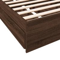 Bedframe met lades bewerkt hout bruin eikenkleurig 100x200 cm - thumbnail