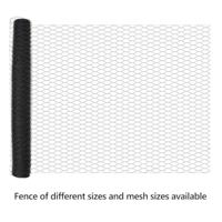 VidaXL Hexagon hek grijs 1,4 x 10 m pvc - thumbnail