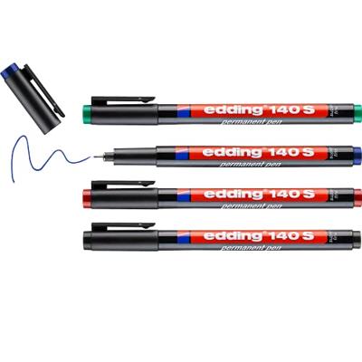 Edding 140 S 4-140-4 Foliestift Zwart, Rood, Blauw, Groen Watervast: Ja