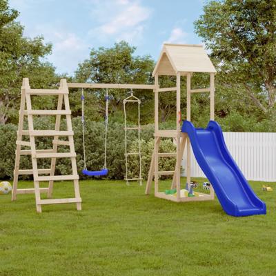 VidaXL Schommelzitje en touwladder 37x15 cm pe blauw