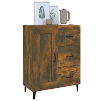 Dressoir 69,5x34x90 cm bewerkt hout gerookt eikenkleurig - thumbnail