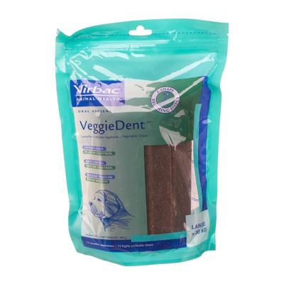 Virbac Veggiedent kauwstrips hond L 30+ kg (15 st.) 1 verpakking Virbac Veggiedent kauwstrips hond L 30+ kg (15 st.) 1 verpakking
