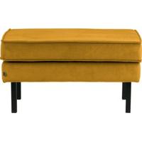 WOOOD Hocker 'Rodeo' Velvet, kleur Oker - thumbnail