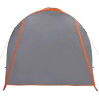 Tunneltent 6-persoons waterdicht grijs en oranje - thumbnail