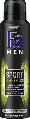 FA Deodorant spray men sport energy boost 150 Milliliter FA Deodorant spray men sport energy boost 150 Milliliter