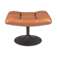 Dutchbone Hocker 'Bar' PU, kleur Vintage Bruin - thumbnail