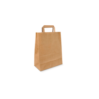 Papieren tasjes Klein kraft 22+10x28cm gerecycled - thumbnail