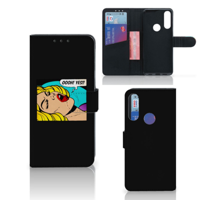 Alcatel 1S 2020 Wallet Case met Pasjes Popart Oh Yes Alcatel 1S 2020 Wallet Case met Pasjes Popart Oh Yes
