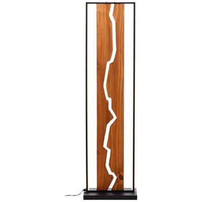 Brilliant Design vloerlampThunder zwart met hout - G80111/76